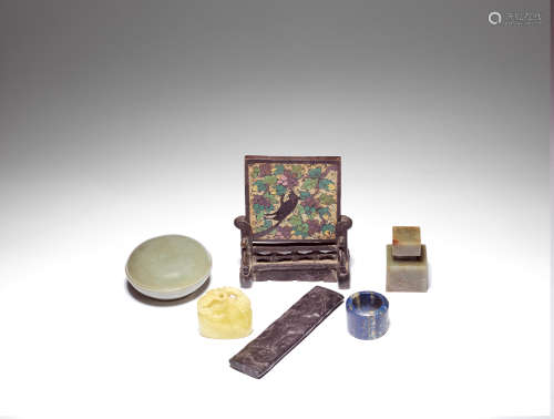 A varied group of scholars' objects Qing Dynasty
