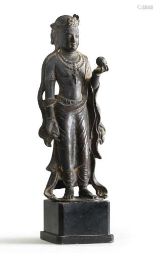 A rare copper-alloy figure of a Bodhisattva Tang Dynasty or earlier
