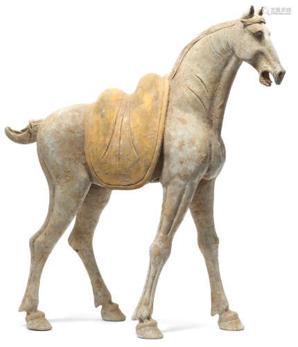 A large painted pottery model of a horse Tang Dynasty