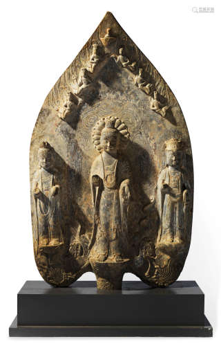 A large limestone Buddhist stele Eastern Wei Dynasty or later