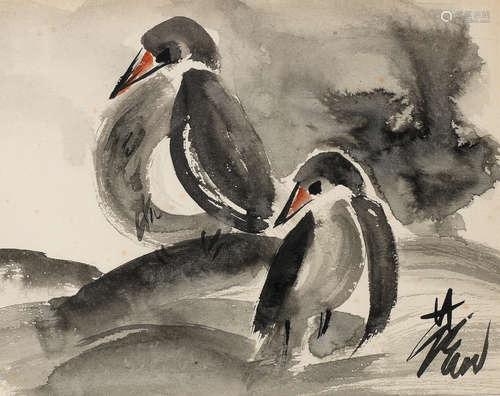 Lin Fengmian (1900-1991) Two Birds