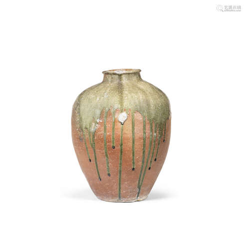 A Tanba stoneware large tsubo (storage jar) Muromachi period (1333-1573), late 16th century