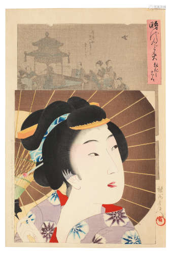 Yoshu Chikanobu (1838–1912) Meiji era (1868-1912), dated 1896 and 1897