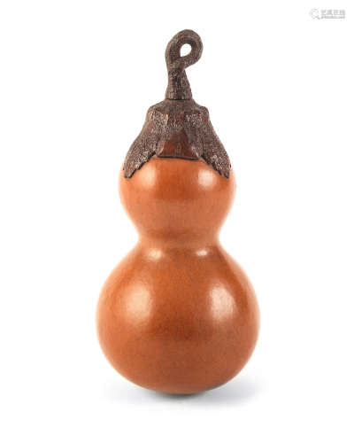 A sake bottle in the form of a natural gourd By Masanao of Ise, Yamada, Edo period (1615-1868), 19th century