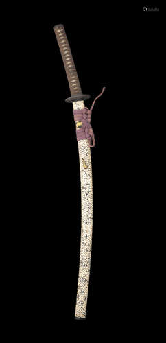 A koshira-e (set of mounts) for a katana (long sword) The fittings: Edo period (1615-1868), 17th to 18th century