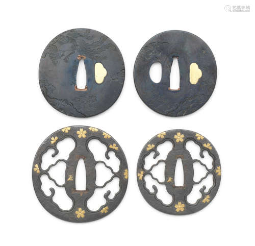Two daisho (large and small) sets of tsuba (sword guards) Edo period (1615-1868), 19th century