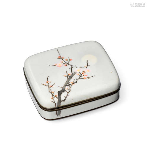 A cloisonné-enamel rounded square box and cover By Namikawa Sosuke (1847-1910), Meiji era (1868-1912), late 19th/early 20th century