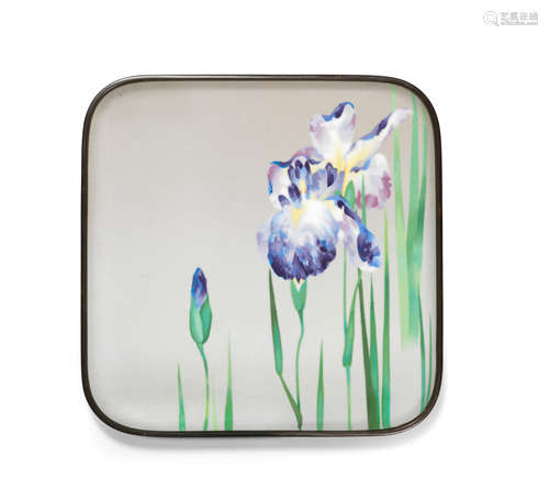 A cloisonné-enamel large rounded rectangular tray By Namikawa Sosuke (1847-1910), Meiji era (1868-1912), late 1880s-1890s