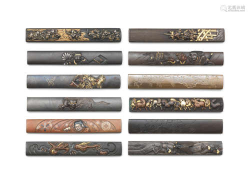 12 kozuka (knife handles) Edo period (1615-1868), late 17th-19th century
