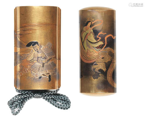 A gold-lacquer saya (sheath) five-case inro Meiji era (1868-1912), late 19th/early 20th century