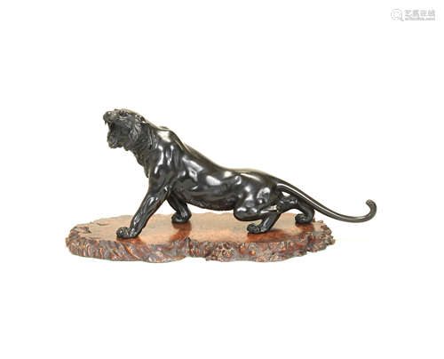 A bronze tiger By Atsuyoshi for the Maruki Company, Meiji era (1868-1912), late 19th/early 20th century