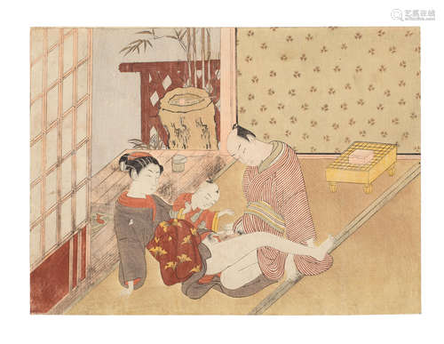 One by Suzuki Harunobu and one attributed to Suzuki Harunobu (1725-1770) Edo period (1615-1868), circa late 1760s