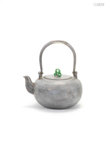 A silver teapot Meiji era (1868-1912), late 19th/early 20th century