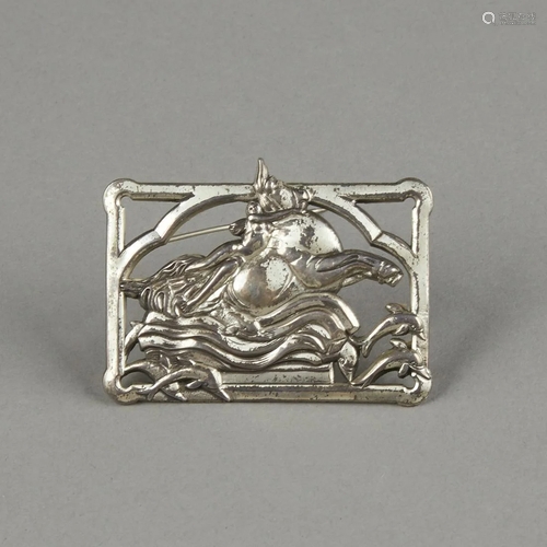 Coro Art Deco Europa & Zeus Brooch