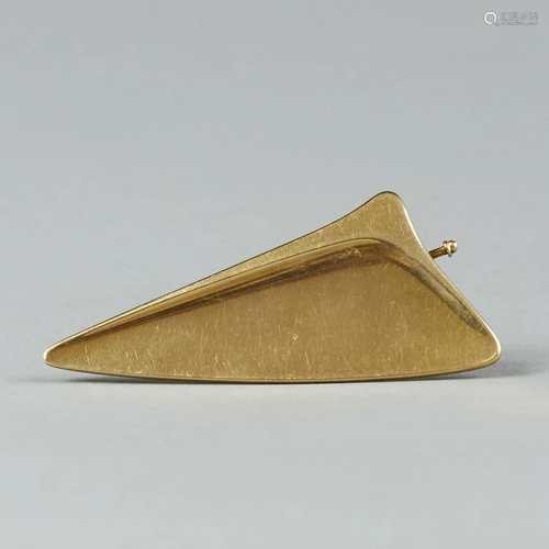 Important Georg Jensen 18K Gold Modernist Brooch