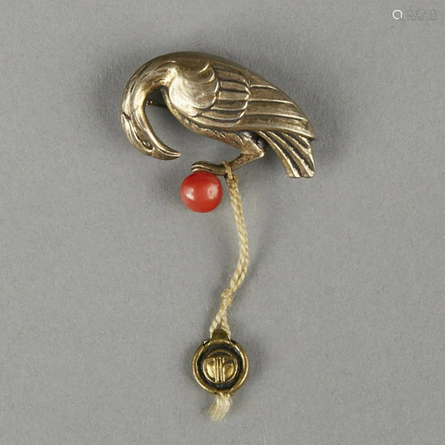 Theodore Fahrner German Silver Bird Pin