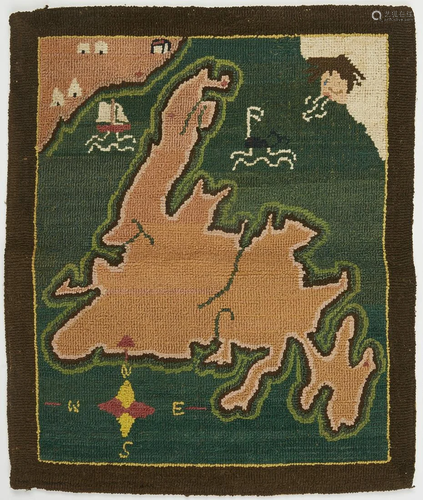 Grenfell Labrador Industries Map Hook Rug Mat