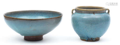 A Junyao jar and a Junyao bowl Yuan Dynasty