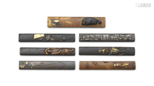 Seven kozuka (knife handles) Edo period (1615-1868), late 18th/19th century