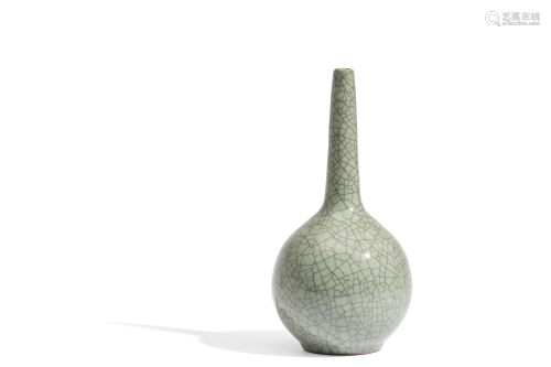 A GUAN-TYPE GLAZED CELADON PORCELAIN PEAR-S…