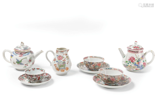 A MISCELLANEOUS OF FAMILLE ROSE PORCELAINS, …