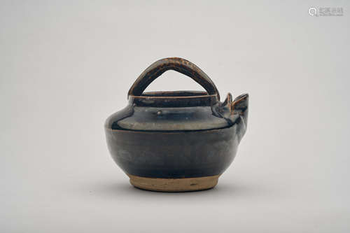 A black-glaze handled pot  Jin or Yuan dynasty