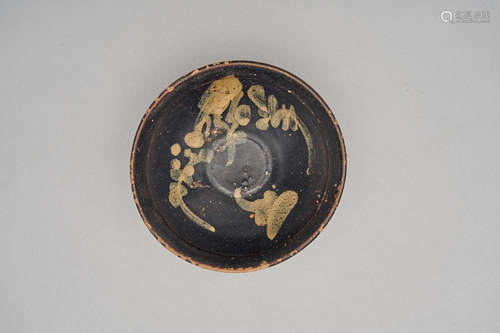 A jizhou black-glaze 'moon and blossoming plum' bowl  12th/ 13th century