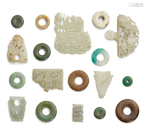 A group of small jade and hardstone carvings