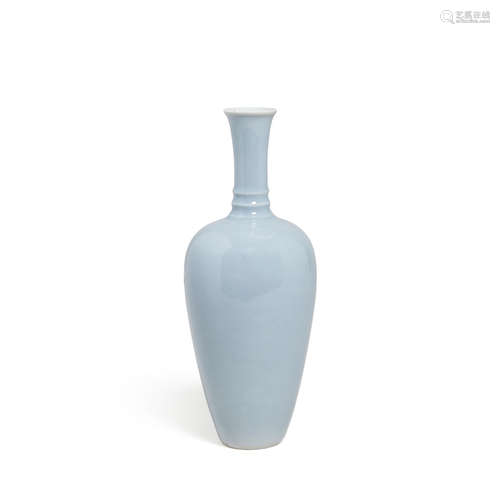 A blue glazed amphora vase  Kangxi mark, late Qing/Republic period