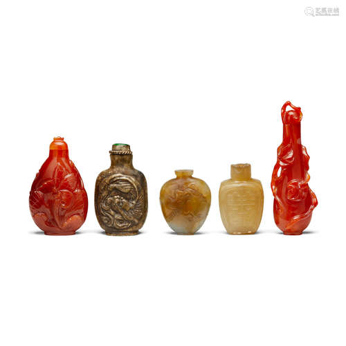 Five snuff bottles