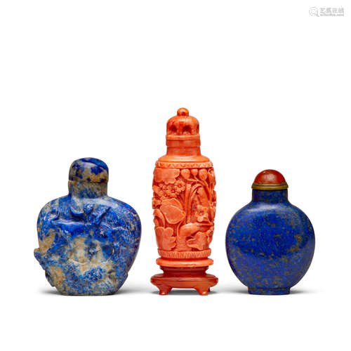 Three snuff bottles