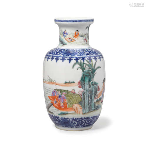 A famille rose vase  Republic period