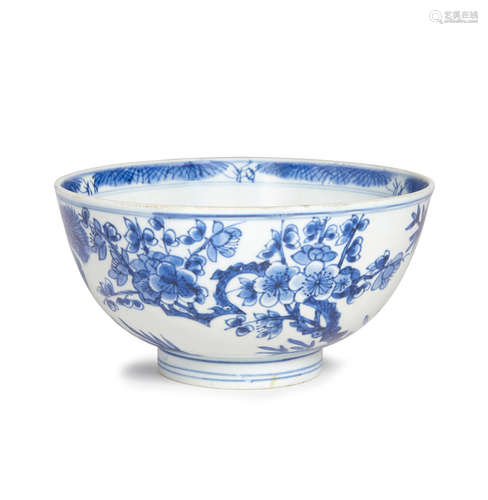 A blue and white procelain bowl   Shende Tang mark