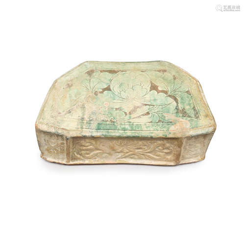 A green glazed cizhou ware pillow  Jin dynasty 11th/12th century