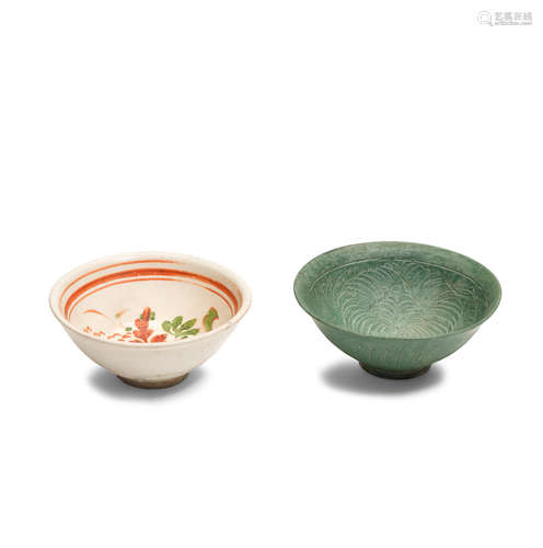 Two cizhou pottery bowls  Yuan/Ming dynasty