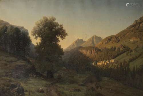 19th CENTURY SCHOOL Pastoral scene in a mountain l…