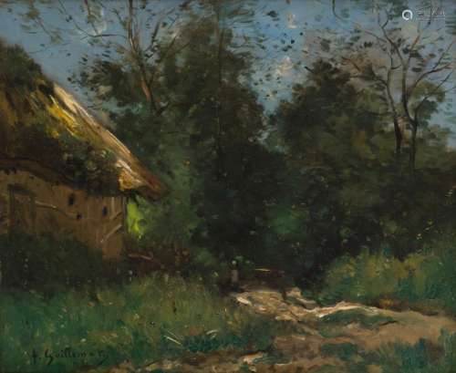 ANTOINE GUILLEMET (1841 1918) Landscape. Oil on ca…