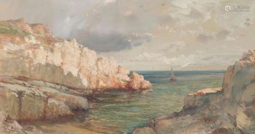 RAPHAEL PONSON (1835 1904) Calanque in the Mediter…