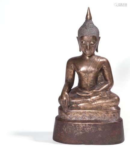 BRONZE BUDDHA STATUETTE Thailand, 19th/XXth centur…