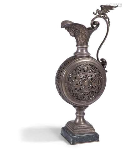 MONUMENTAL ORNAMENTAL EQUIPMENT IN SILVER BRONZE A…