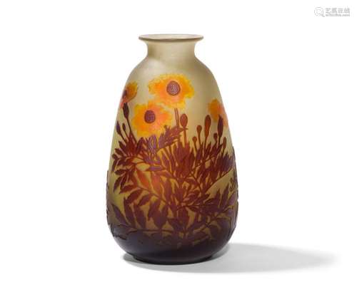 ÉTABLISEMENTS GALLÉ (1904 1936) Poppies Ovoid vase…