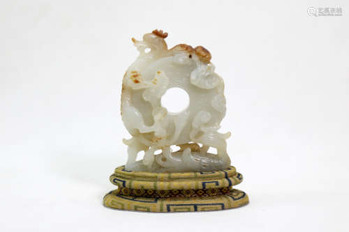 Chinese Hetian Jade Carving Pendant