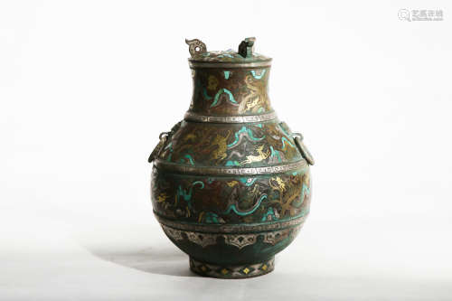Chinese Exquisite Gold Painted Vessel
