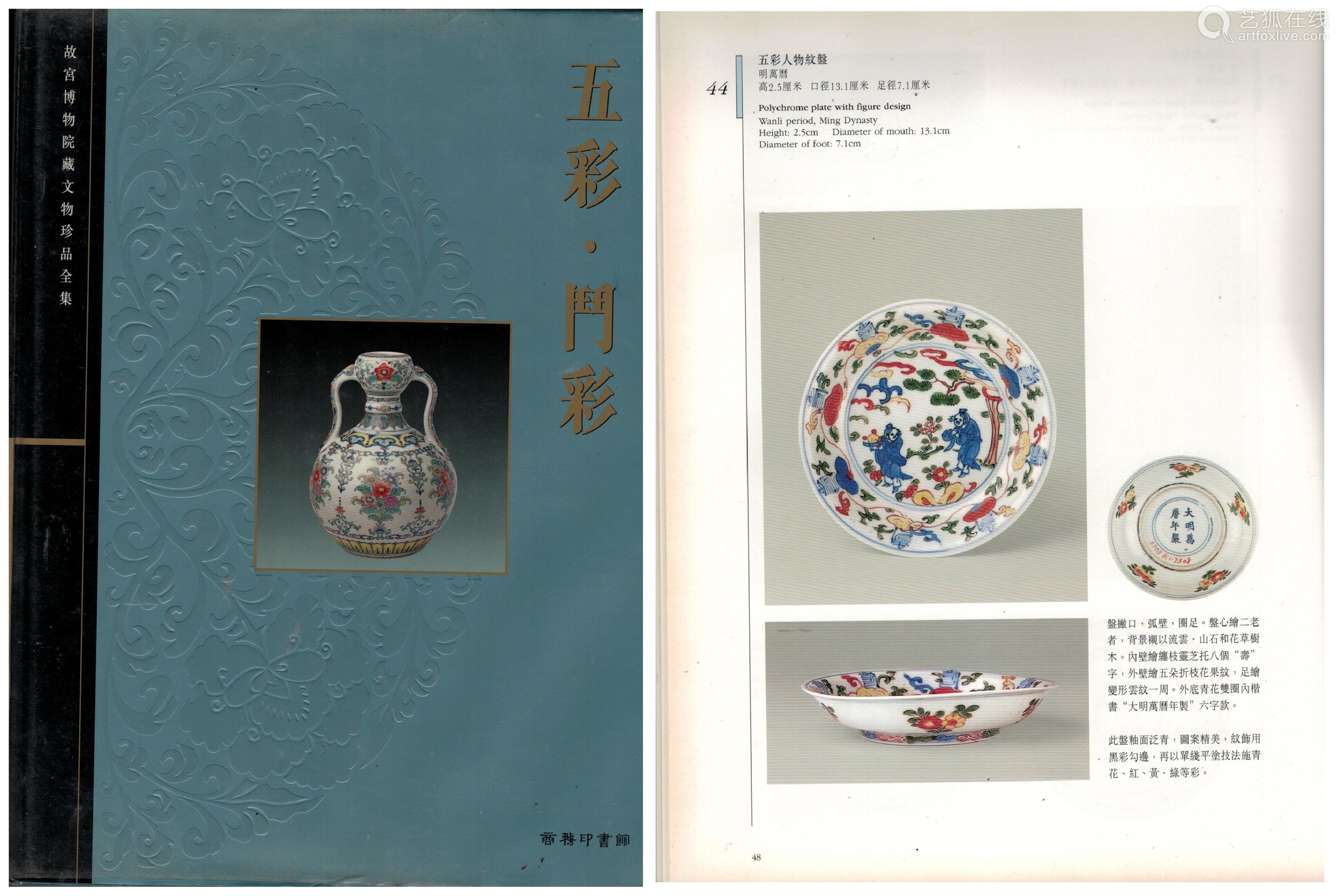 清仿万历青花五彩人物盘-【Deal Price Picture】