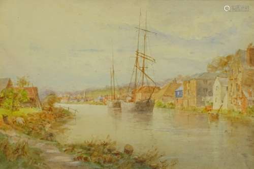 Wilfred Williams Ball (1853-1917). On the Ouse, watercolour, signed, titled and dated 1873, 17.5cm x