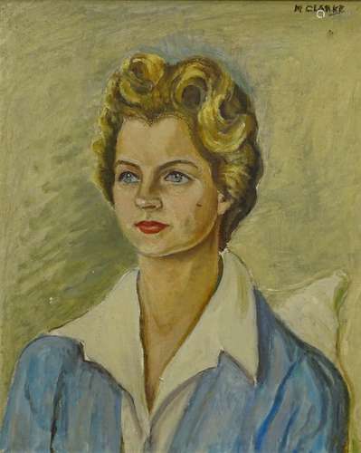 Margaret Clarke (20thC). Ann, oil on canvas, signed, 53.5cm x 43cm. Label verso The Chelsea Art Soci