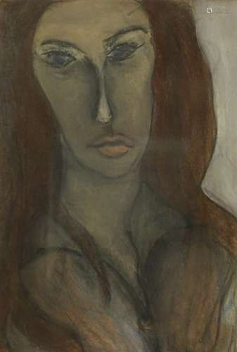 Simon Turnbull (20thC). Veronica, pastel, 50cm x 35cm. Label verso Royal Academy Exhibition 1969.