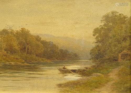 Alfred Powell (1830-1893). The Ferry Litlochry Moonrise, watercolour, signed and titled verso, 24cm