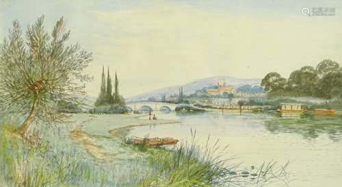 A. Ham (19thC). View of Pangbourne on Thames, watercolour, signed, inscribed and dated 1872 verso, 2