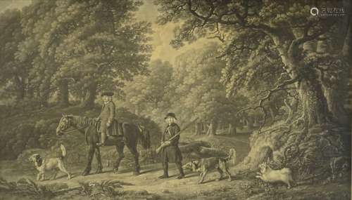 Henry Birche (18thC). Gamekeepers (after George Stubbs) c.1790, Mezzotint, published by B.B. Evans,